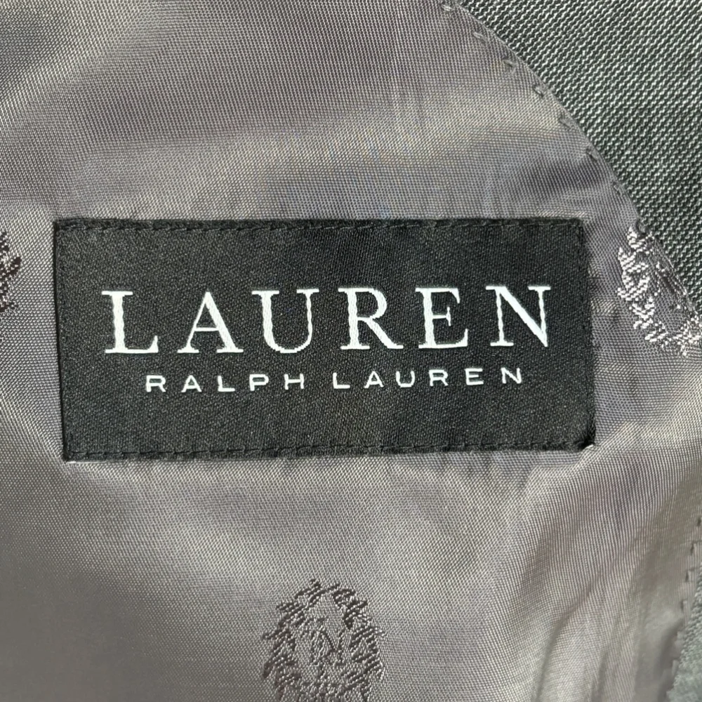 Lauren Ralph Lauren Blazer Men’s Size 44L Gray Wool Two Button Front Pockets
